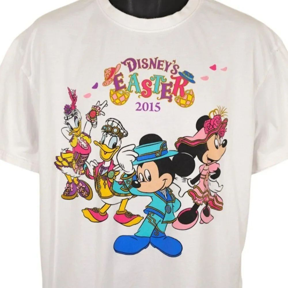 Tokyo Disney Resort T Shirt Mens Size XL White 2015 Easter Mickey Minnie Mouse